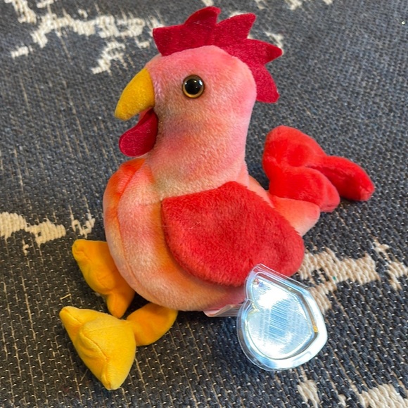 Ty Beanie Babies Doddle the Rooster 1996 style 4171 tag errors - Picture 1 of 4
